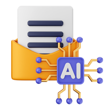 Ai mail message  3D Icon