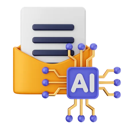 Ai mail message  3D Icon