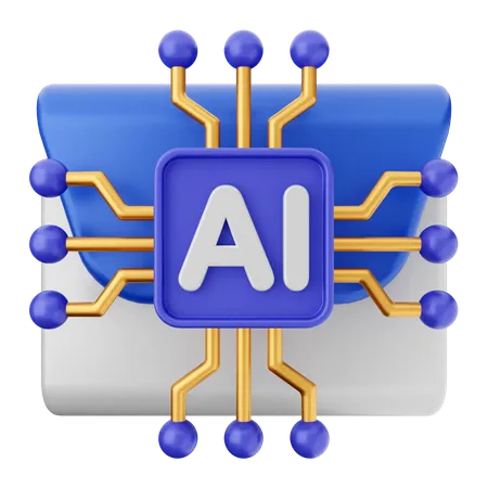 Ai mail message  3D Icon