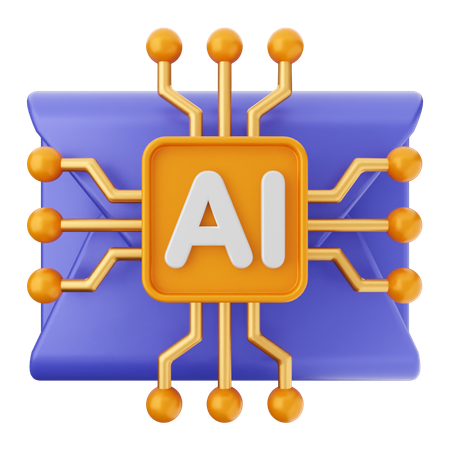 Ai mail message  3D Icon