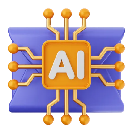 Ai mail message  3D Icon