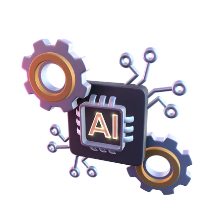 AI管理  3D Icon