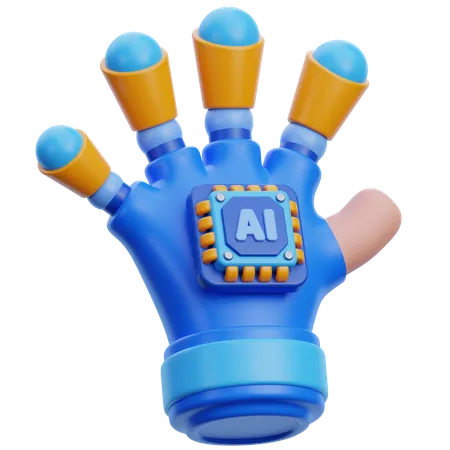 Mano robótica ai  3D Icon