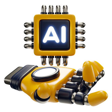 Mano robótica ai  3D Icon