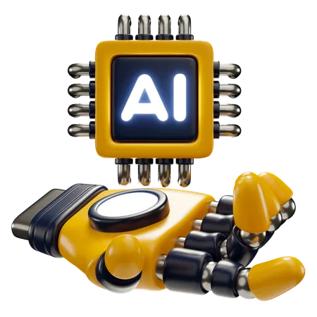 Mano robótica ai  3D Icon