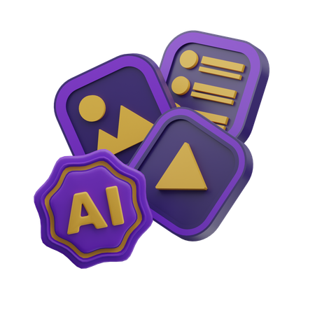 Ai Media  3D Icon