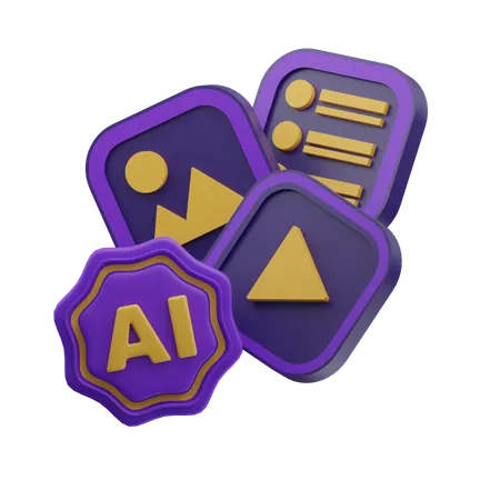 Ai Media  3D Icon