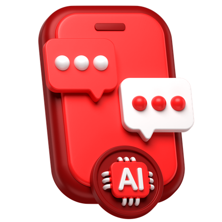 Ai Message  3D Icon