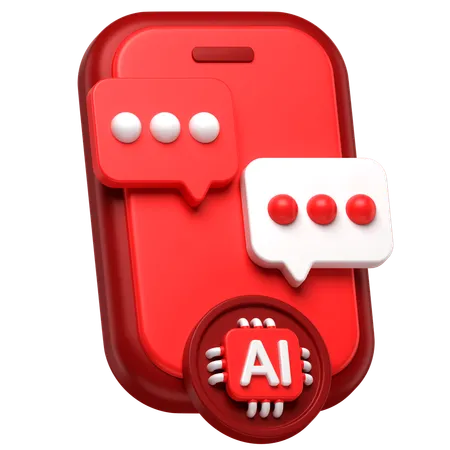 Ai Message  3D Icon