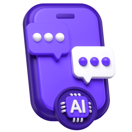 Ai Message  3D Icon