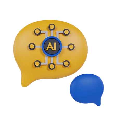 Ai Message  3D Icon