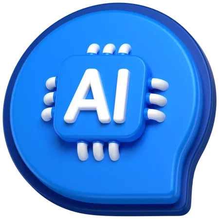 Ai Message Pin  3D Icon