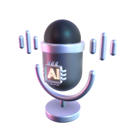 Ai Mic  3D Icon