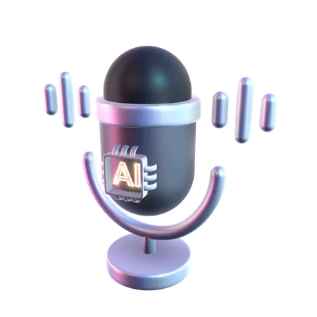 Ai Mic  3D Icon