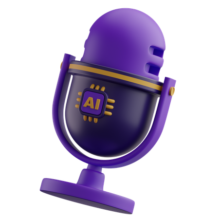 Ai Mic  3D Icon