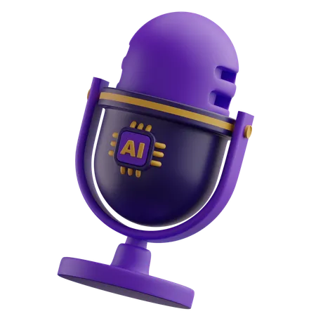 Ai Mic  3D Icon