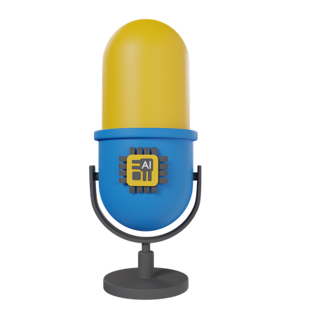 Ai Mic  3D Icon