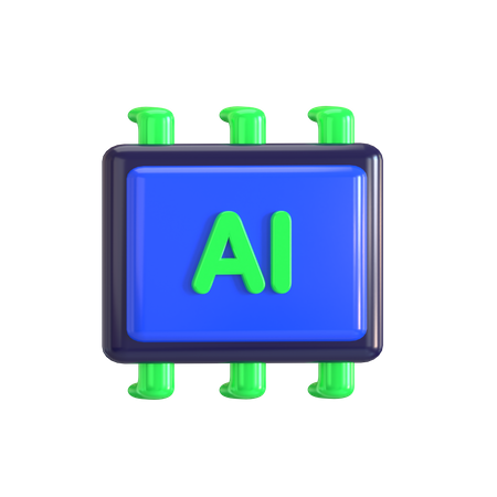 Ai Micro Chip  3D Icon