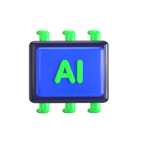 Ai Micro Chip  3D Icon