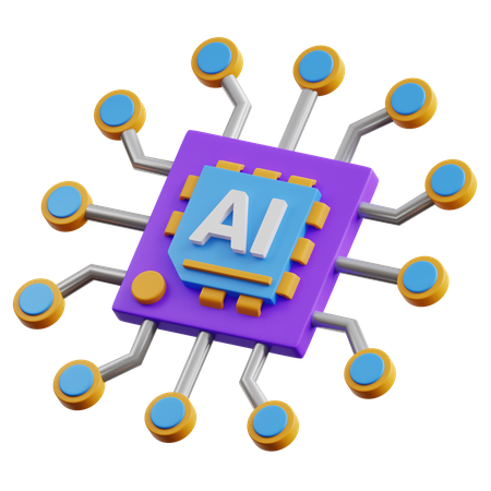 Microchip ia  3D Icon