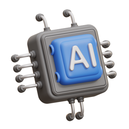 Ai Microchip Processor  3D Icon