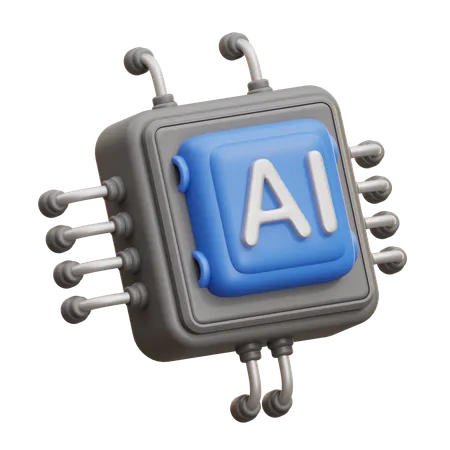 Ai Microchip Processor  3D Icon