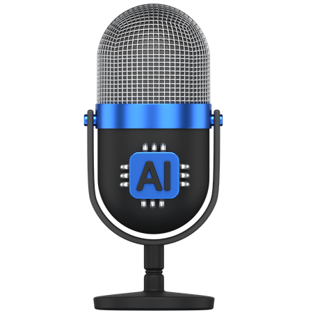 Ai Microphone  3D Icon