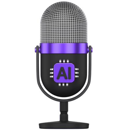 Ai Microphone  3D Icon
