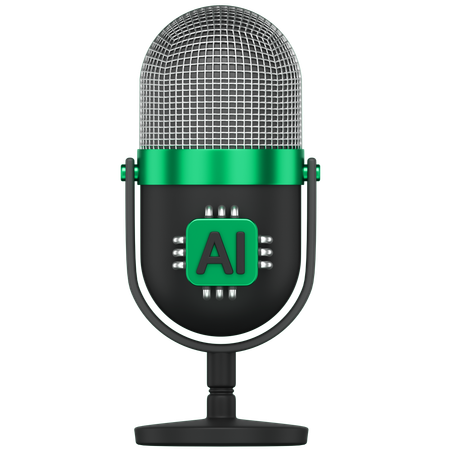 Ai Microphone  3D Icon
