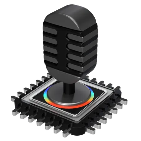 Ai Microphone  3D Icon