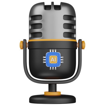 Ai microphone  3D Icon