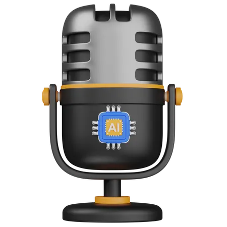 Ai microphone  3D Icon