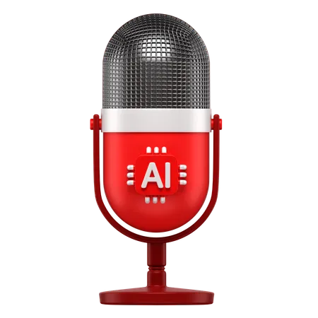 Ai Microphone  3D Icon