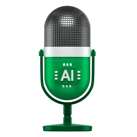 Ai Microphone  3D Icon