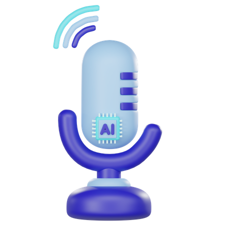 Ai Microphone  3D Icon