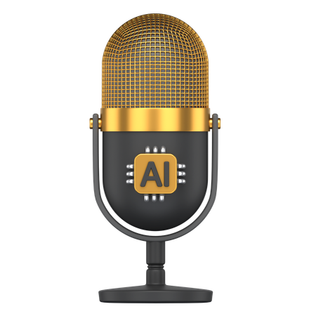 Ai Microphone  3D Icon