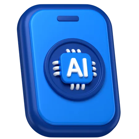 3 D Icon Of An Ai Enabled Smartphone 3D Icon