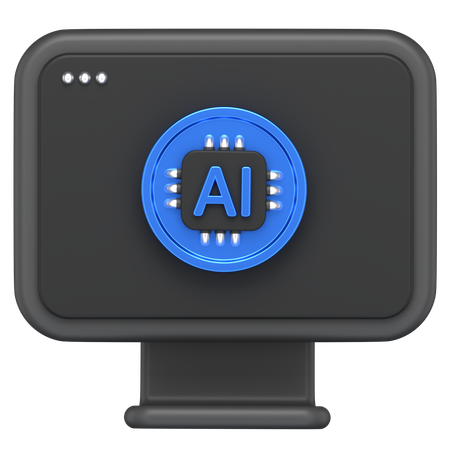 모니터가 있어요  3D Icon