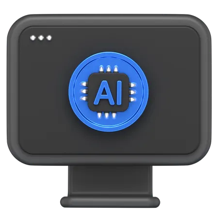 모니터가 있어요  3D Icon