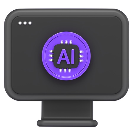 모니터가 있어요  3D Icon