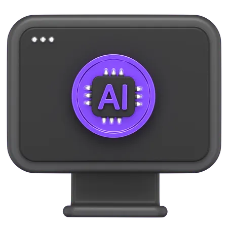 모니터가 있어요  3D Icon