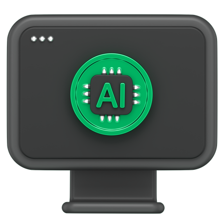 모니터가 있어요  3D Icon