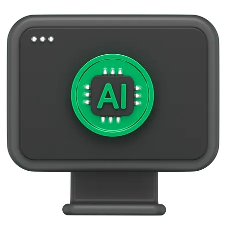 모니터가 있어요  3D Icon
