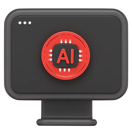 모니터가 있어요  3D Icon