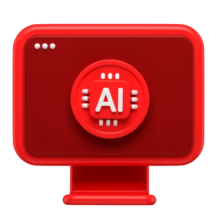 Ai Monitor  3D Icon