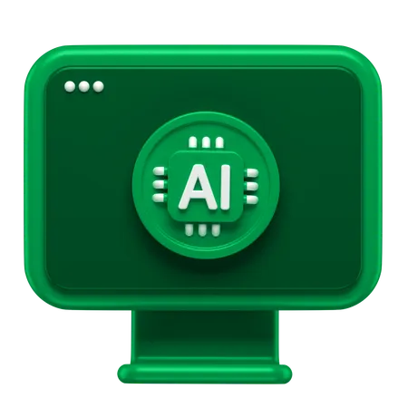 Ai Monitor  3D Icon