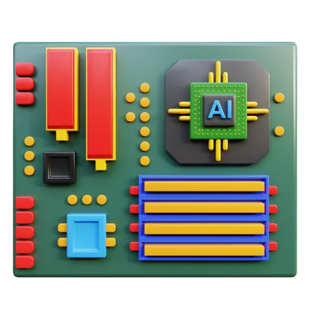 Ai Motherboard  3D Icon