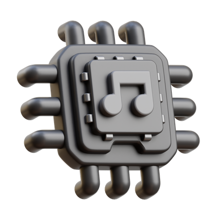 AI Music  3D Icon