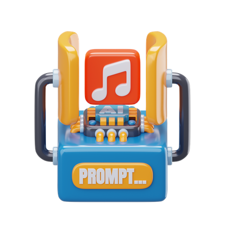 Ai Music  3D Icon
