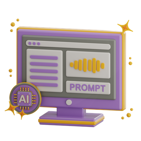 Ai Music  3D Icon